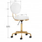 Tabouret cosmetique h5 or blanc