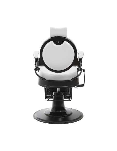 Fauteuil de barbier homme florence blanc et noir vintage 