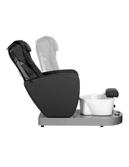 SPA PEDICURESTOEL AZZURRO 016C ZWART MET RUG MASSAGE EN HYDRO MASSAGE