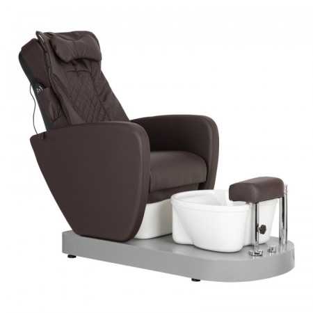 FAUTEUIL SPA PÉDICURE MARRON AVEC MASSAGE DU DOS ET HYDROMASSAGE MARRON