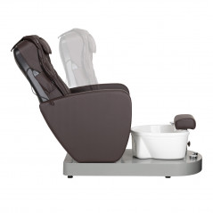 SPA PEDICURE CHAIR AZZURRO 016C BROWN WITH BACK MASSAGE AND HYDRO MASSAGE