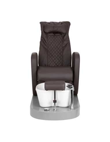 Pedicure Spa Massage Chair 142946 BROWN PEDICURE SPA CHAIR WITH BACK MASSAGE AND BROWN HYDROMASSAGE