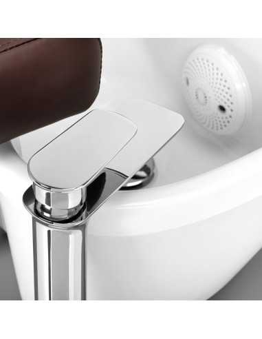 Pedicure Spa Massage Chair 142946 BROWN PEDICURE SPA CHAIR WITH BACK MASSAGE AND BROWN HYDROMASSAGE