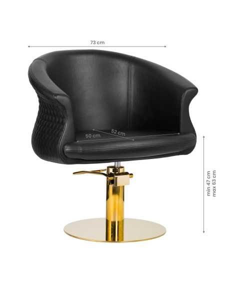 SILLA DE PELUQUERÍA GABBIANO VERSAL ORO NEGRO 