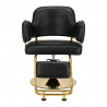 Hair System hairdressing chair I Linz black gold 