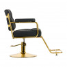 Hair System frizerski stol HS36 zlato črn 