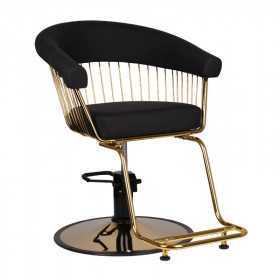 Sillón de peluquero Gabbiano Lille oro negro 