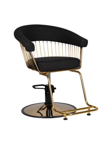 Gabbiano barber chair Lille black gold 