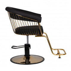 Gabbiano fotel fryzjerski Lille złoto czarny 