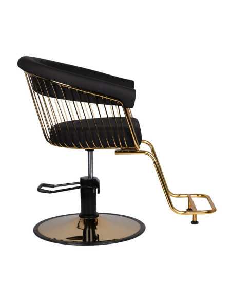 Sillón de peluquero Gabbiano Lille oro negro 