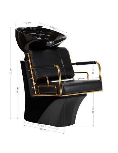 Lavado de cabello dorado y negro de Prato