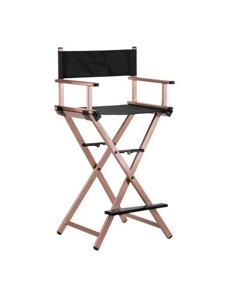 Chaise de maquillage Alu or rose
