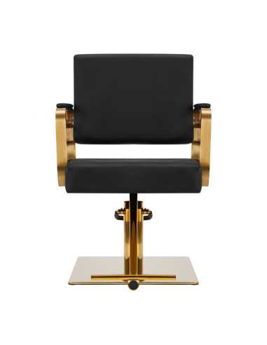 Avila gold-schwarzer Friseurstuhl {attributes}