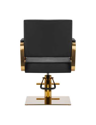 Avila gold-schwarzer Friseurstuhl {attributes}