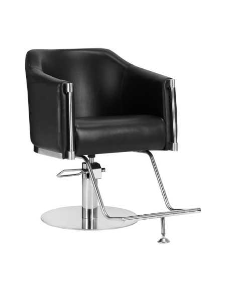 Fauteuil de coiffure noir Gabbiano Burgos