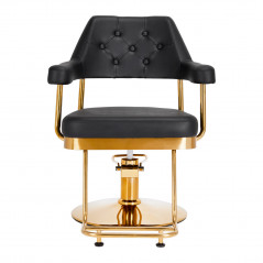 Gabbiano hairdressing chair Granada gold black
