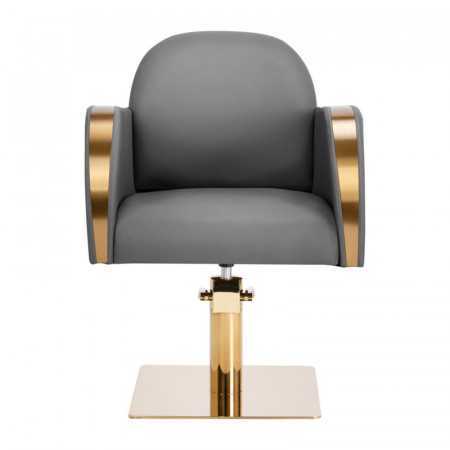 Fauteuil de coiffure Gabbiano Malaga gris or 