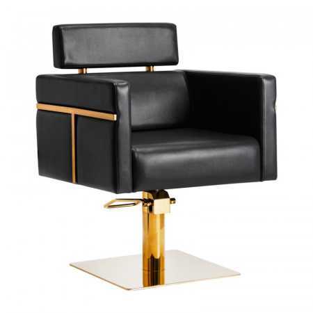 Gabbiano hairdressing chair Toledo gold black 