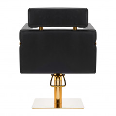 Gabbiano hairdressing chair Toledo gold black 
