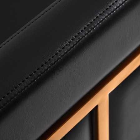 Gabbiano hairdressing chair Toledo gold black 