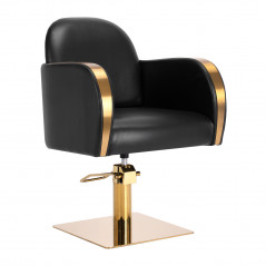 Frizerski stol Gabbiano Malaga zlato črn 