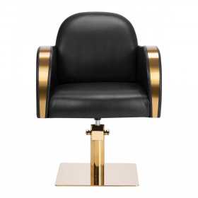 Sillón de peluquería Gabbiano Malaga oro negro  2