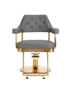 Gabbiano hairdressing chair Granada gold gray  2