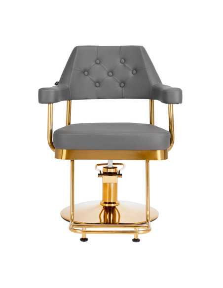 Gabbiano hairdressing chair Granada gold gray 