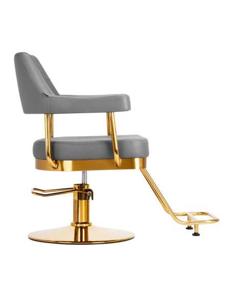 Gabbiano hairdressing chair Granada gold gray 