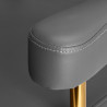 Gabbiano frizerski stol Granada zlato siv 