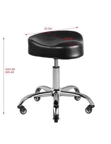 Gabbiano A450 schwarzer Friseurstuhl