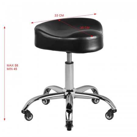Gabbiano hairdressing stool A450 black