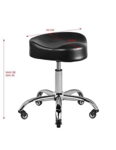Tabouret de coiffure Gabbiano A450 noir