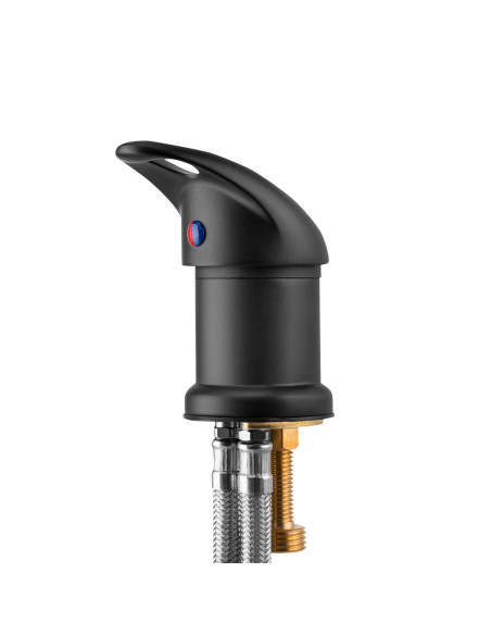 Black hairdresser's sink faucet