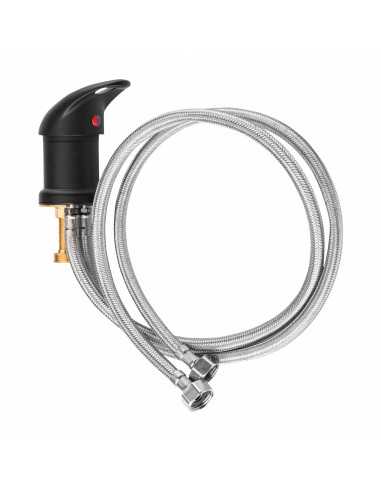 Black barber sink faucet
