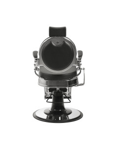 Sillón de barbero vintage para hombre Florence NEGRO-PLATA  2