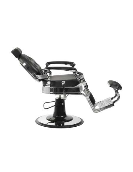 Cadeira de barbeiro vintage masculina Florence BLACK-SILVER 