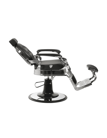 Vintage barber chair for men Florence BLACK-SILVER 