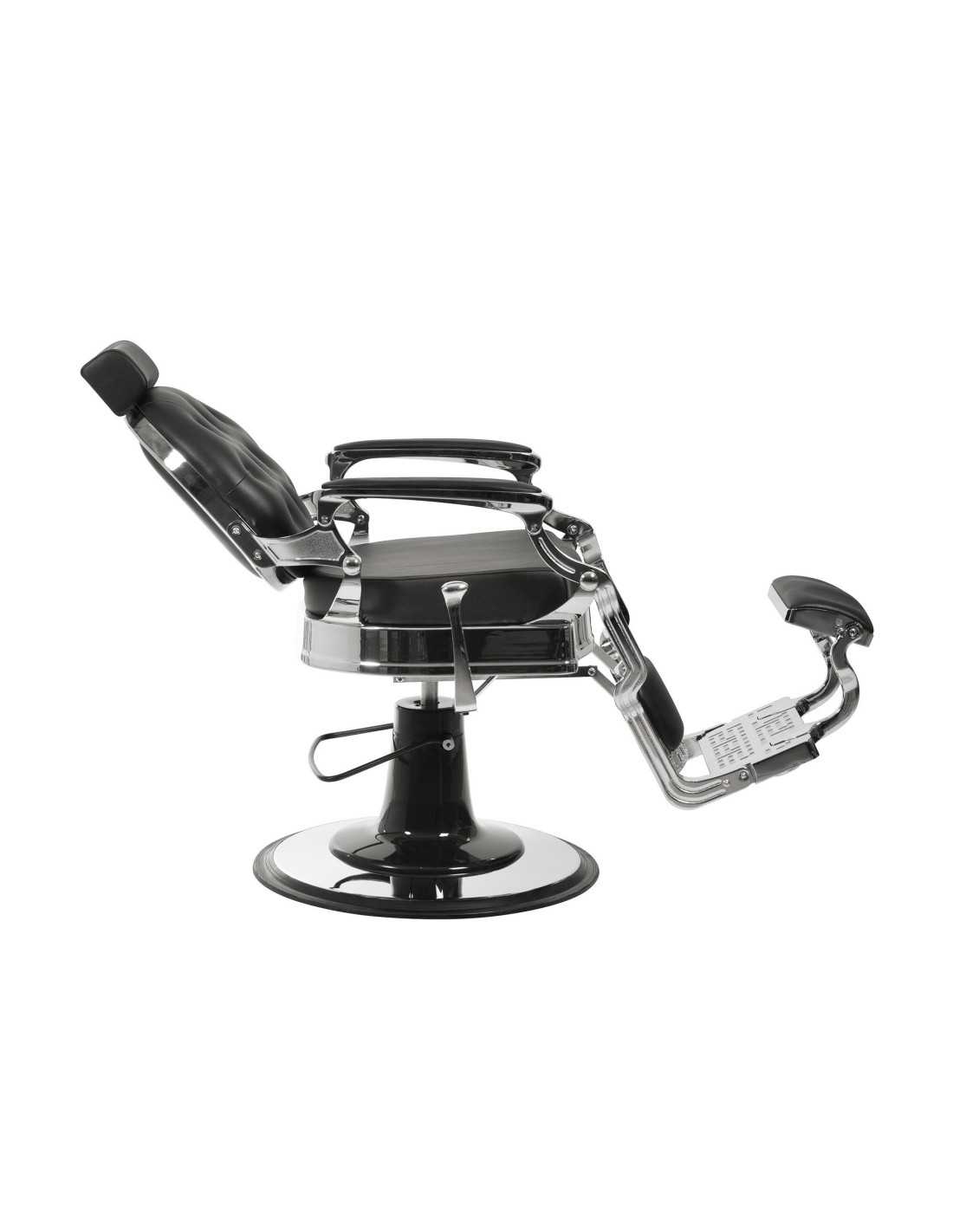 Cadeira de barbeiro vintage masculina Florence BLACK-SILVER 
