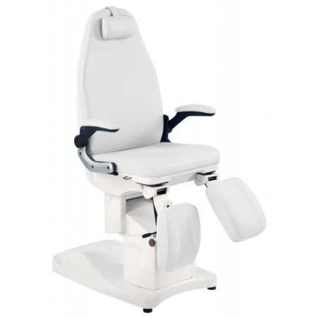 Białe elektryczne krzesło do pedicure 3 silniki deneb