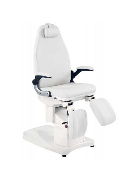 Fotel elektryczny do pedicure biały, 3 silniki Deneb