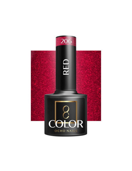 OCHO NAILS Smalto ibrido rosso 206 -5 g