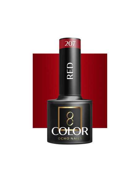 OCHO NAILS Verniz de unhas híbrido vermelho 207 - 5 g