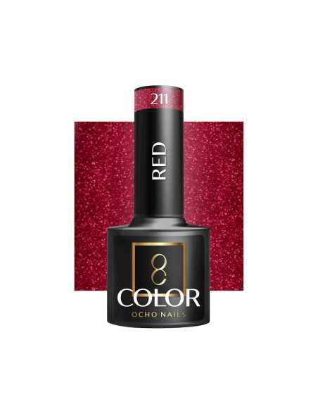 OCHO NAILS Smalto per unghie ibrido rosso 211 -5 g