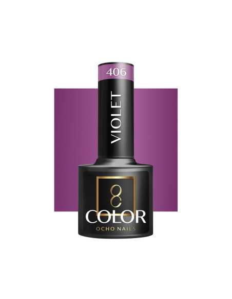 OCHO NAILS Verniz híbrido para unhas roxo 406 - 5 g