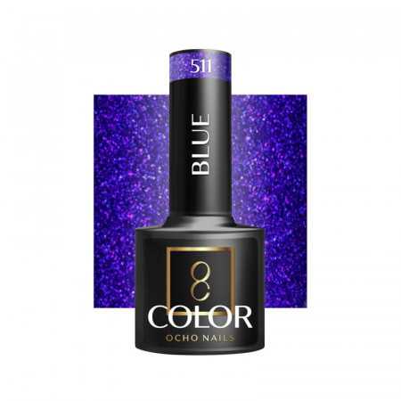 OCHO NAILS Verniz híbrido para unhas azul 511 - 5 g