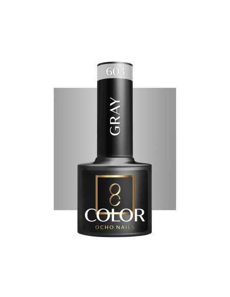 OCHO NAILS Verniz para unhas híbrido cinza 603 - 5 g