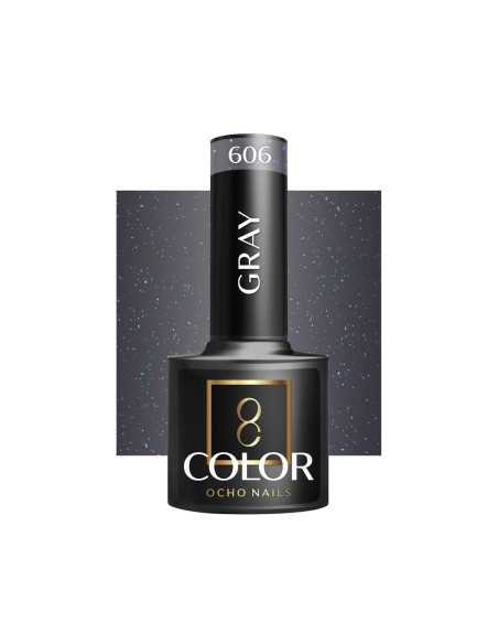 OCHO NAILS Vernis hybride gris 606 -5 g