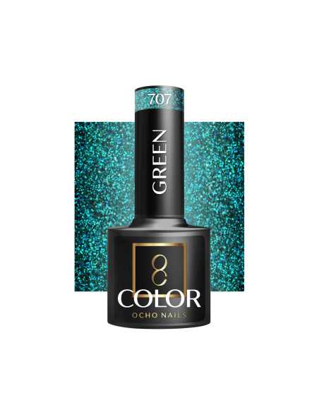 OCHO NAILS Verniz de unhas híbrido verde 707 - 5 g