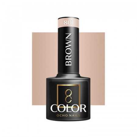 OCHO NAILS Verniz híbrido castanho 801 - 5 g